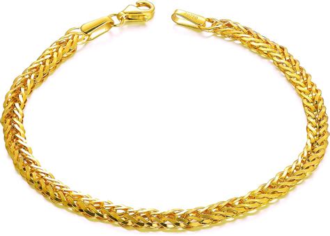 amazon ladies gold bracelets|18k gold chain bracelets women's.